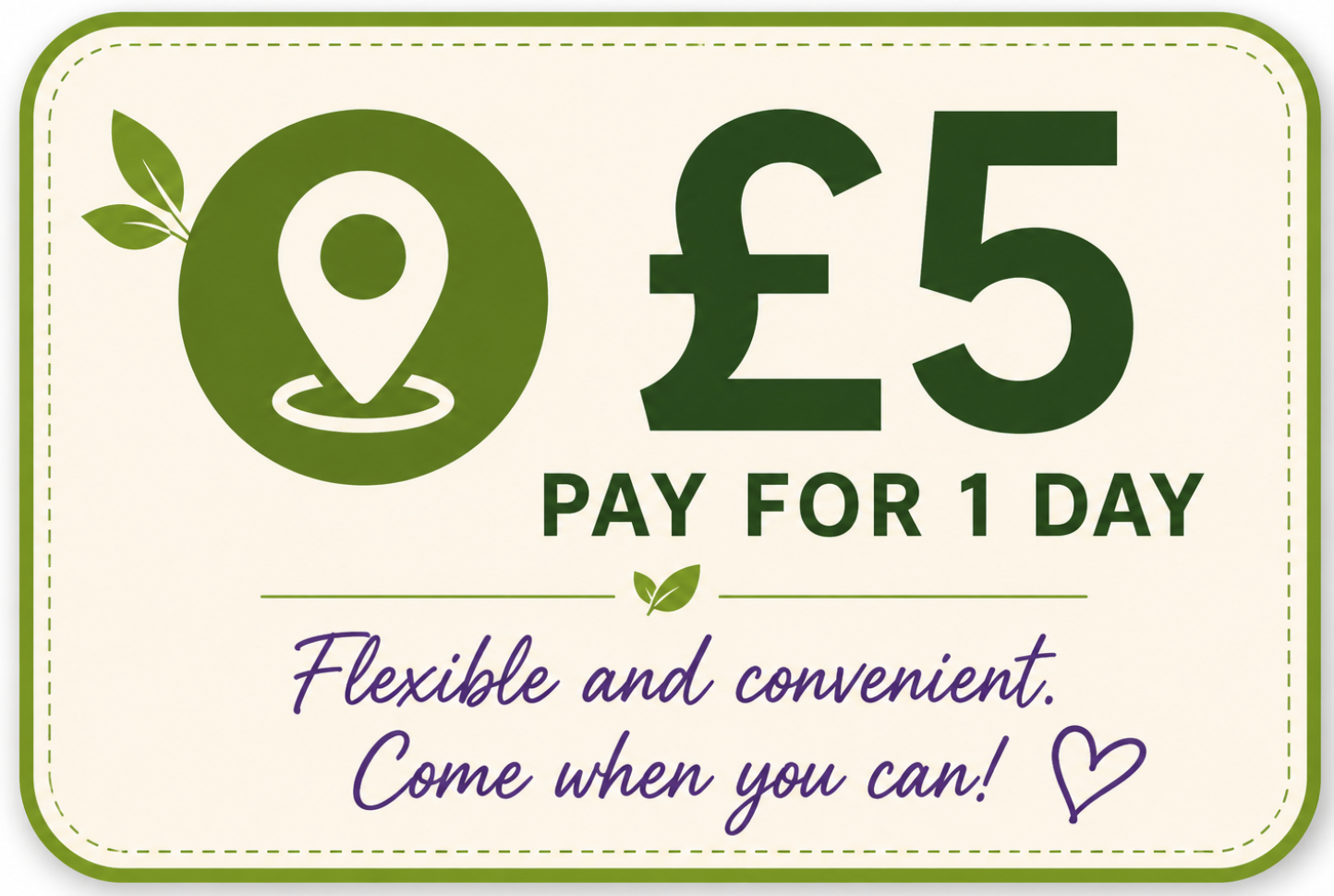 £5 Pay For 1 Day Membership
